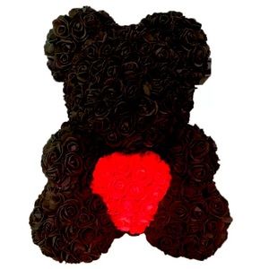 Black Teddy Rose Bear Artificial Flower Rose of Bear Decoration